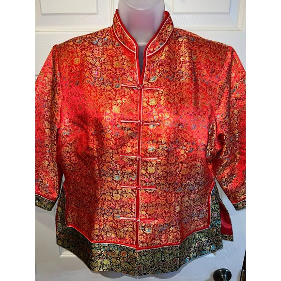 1950s Qing Yu Chinese Silk Jacket Size XL - Picture 3 of 10